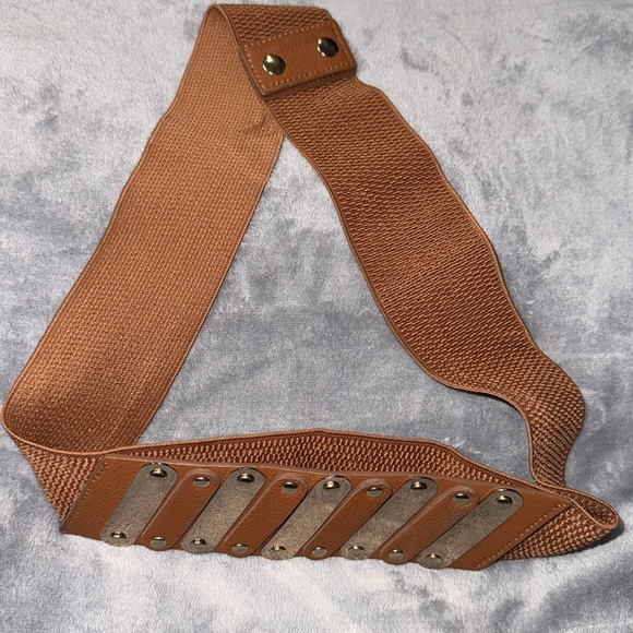 Brown/gold snap belt M/L - Picture 4 of 7